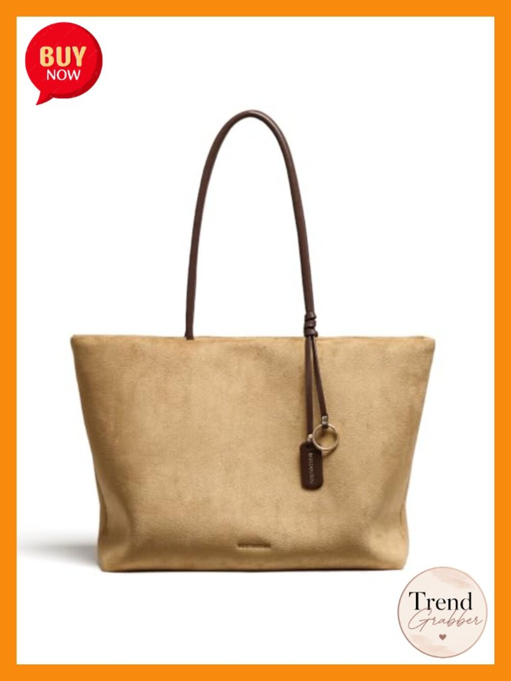 Slouchy Faux Suede Work Tote Lightweight Large Fits 15" Laptop Zip Handbag